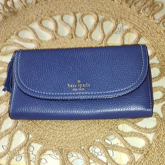 kate spade Handbags - KATE SPADE Long Wallet NAVY NWOT
